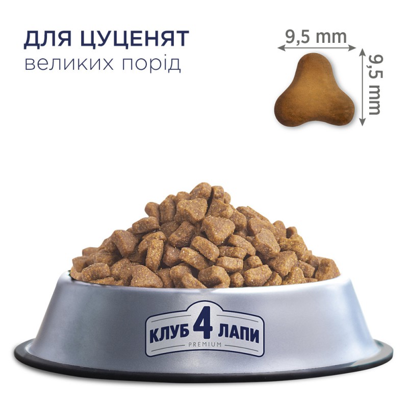Клуб 4 Лапи Premium Puppies Large 2 кг сухий корм для цуценят великих порід з куркою