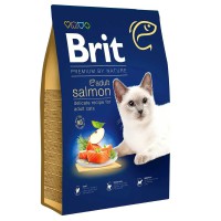 Brit Premium Adult Salmon 8 кг сухой корм для кошек с лососем