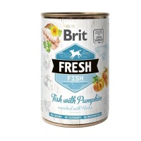 Влажный корм Brit Fresh Fish Pumpkin 400 г для собак с рыбой и тыквой