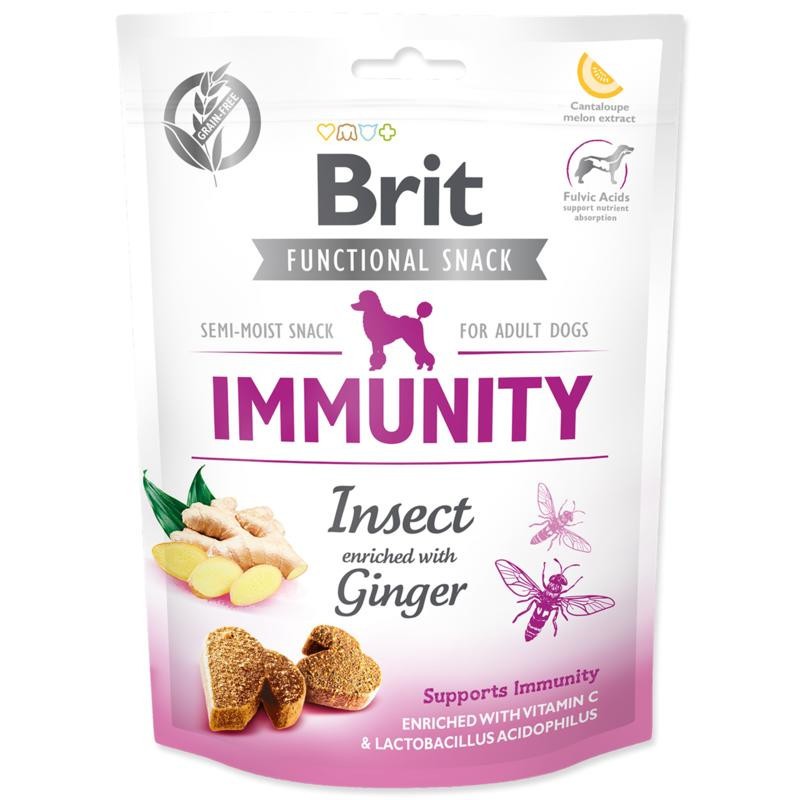 Ласощі Brit Care Functional Snack Immunity для собак для підтримки імунітету з комахами та імбиром 150 г
