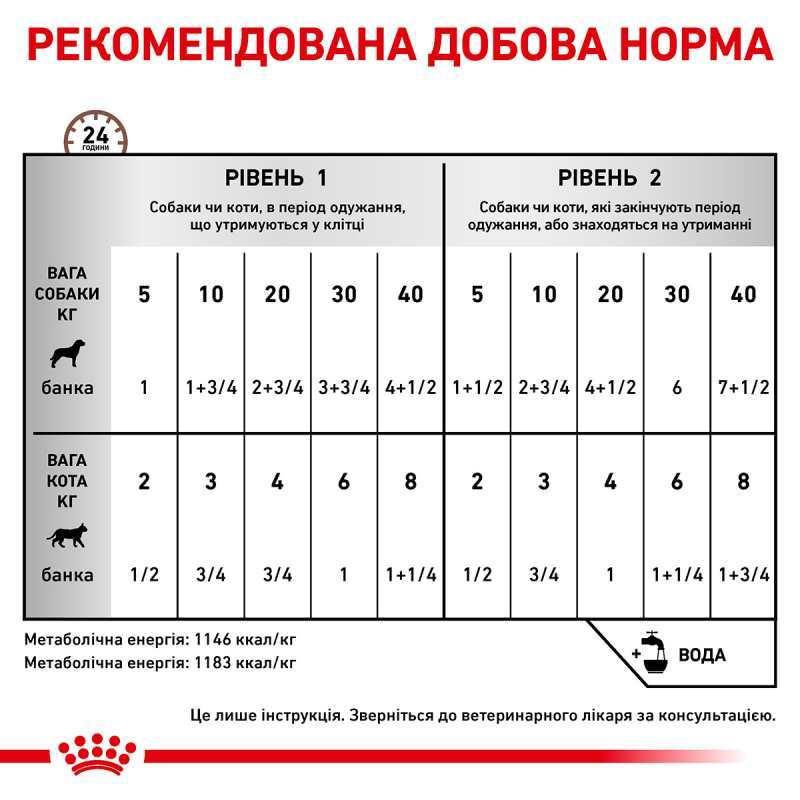 Royal Canin Recovery 195 г вологий корм для собак та кішок у відновлювальний період після хвороби