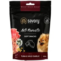 Ласощі Savory Dog Anti-Parasitic Soft Snack з тунцем та диким часником для собак 200 г (31324)