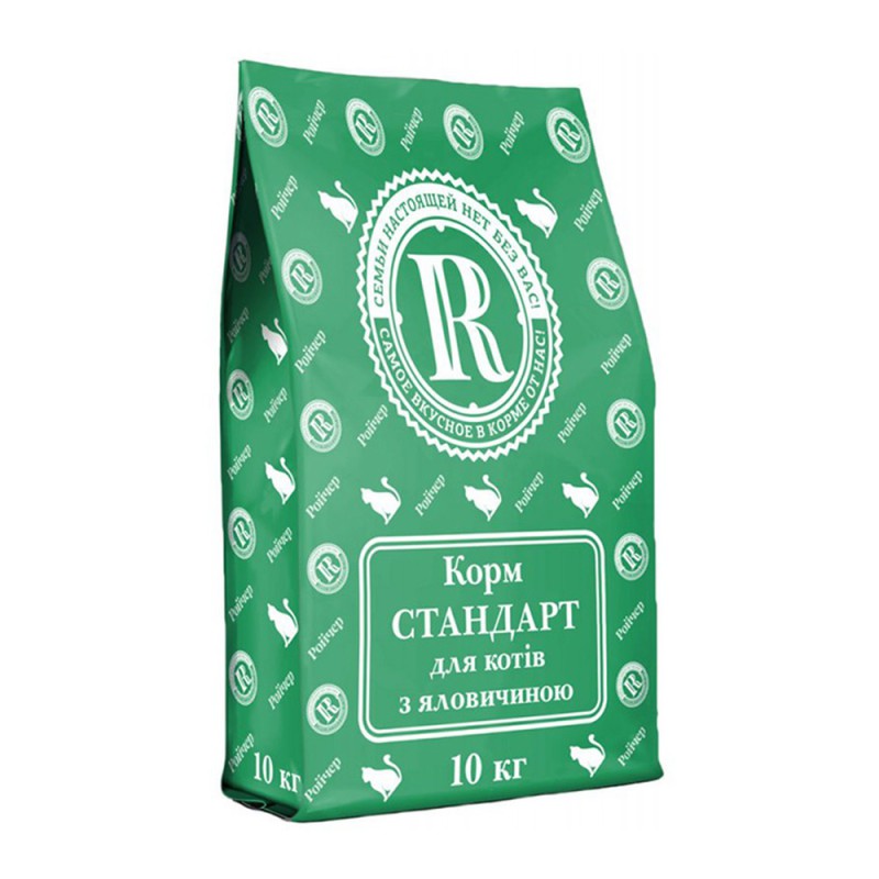 Ройчер Стандарт для кішок з яловичиною 10 кг