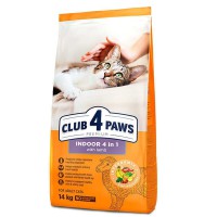 Клуб 4 Лапы Premium Indoor Lamb 4in1 14 кг сухой корм для кошек с ягненком