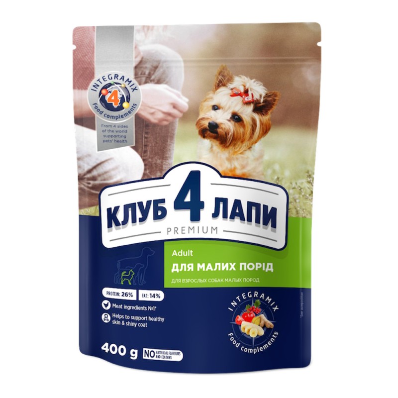 Клуб 4 Лапи Premium Small 2 кг сухий корм для собак малих порід з куркою