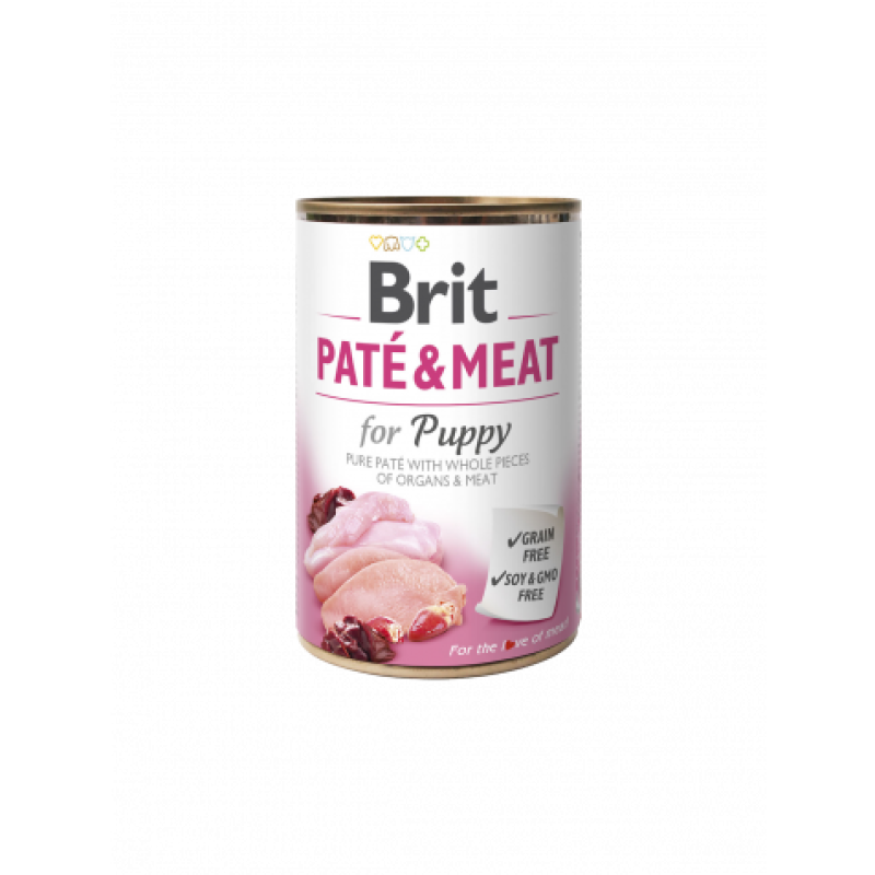 Brit Pate Meat Dog Puppy 400 г для цуценят паштет з куркою