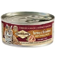 Вологий корм для кішок Carnilove Turkey Reindeer Cat Adult Індичка та північний олень 100 г (100562)
