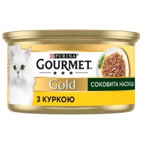 Gourmet Gold Соковита насолода для кішок з куркою 24x85 г