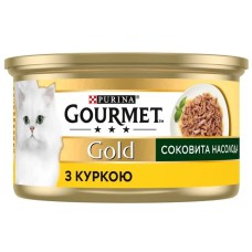 Gourmet Gold Сочное наслаждение для кошек с курицей 24x85 г