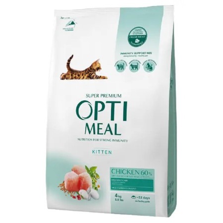 Optimeal Kittens Chicken 4 кг сухий корм для кошенят з куркою