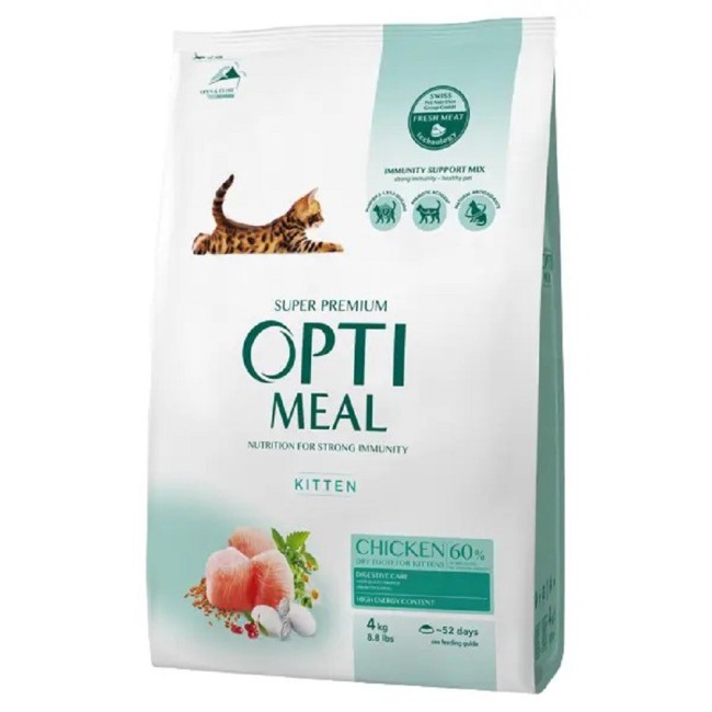 Optimeal Kittens Chicken 4 кг сухий корм для кошенят з куркою