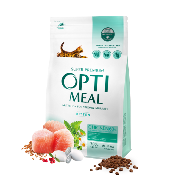 Optimeal Kittens Chicken 700 г сухий корм для кошенят з куркою