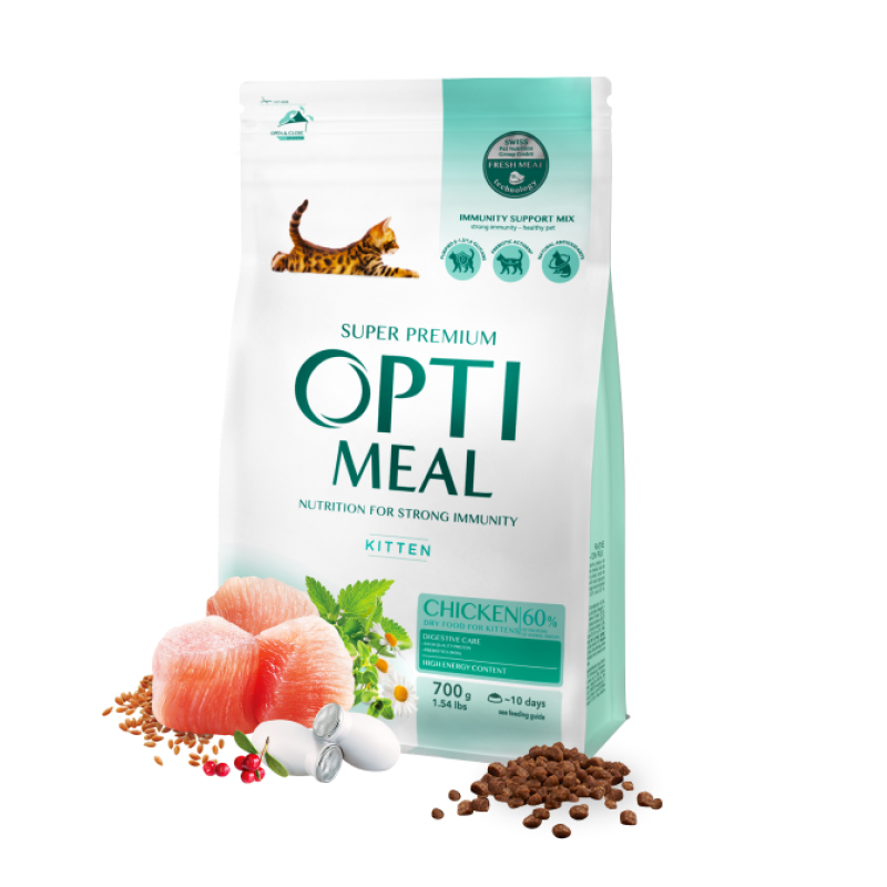 Optimeal Kittens Chicken 700 г сухий корм для кошенят з куркою