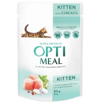 Optimeal Kitten Chicken вологий корм для кошенят з куркою, 12×85 г