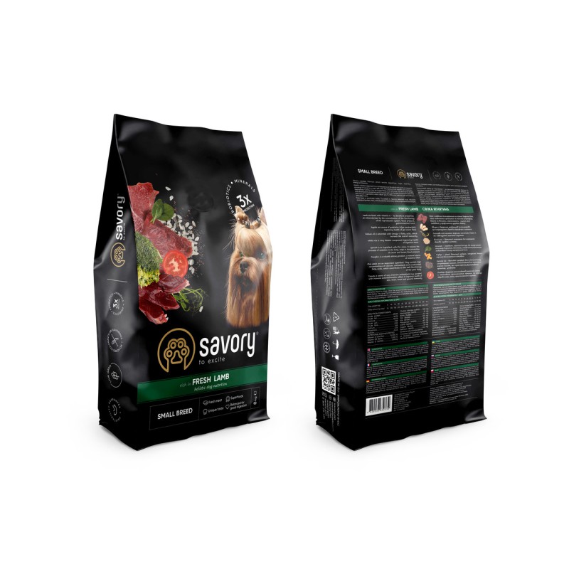 Savory Small Breeds rich in Fresh Lamb 8 кг сухий корм для собак малих порід з ягням