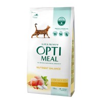 Optimeal Cat Chicken 1.5 кг сухой корм для кошек с мясом курицы