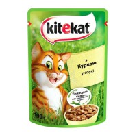 Влажный корм Kitekat пауч для кошек с курицей в соусе 28*85 г