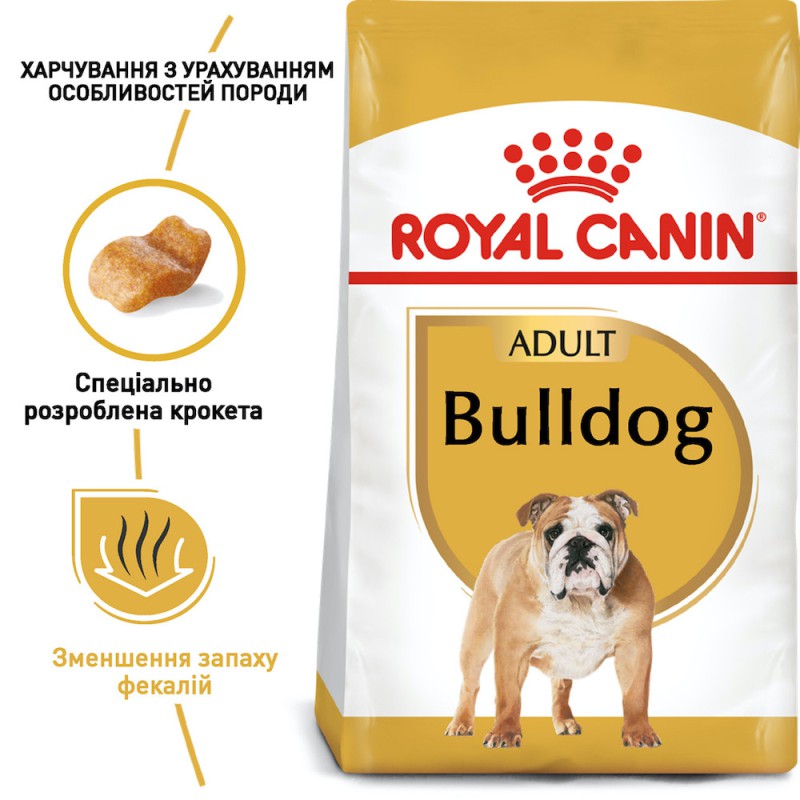 Royal Canin Bulldog Adult 12 кг сухий корм для собак породи Бульдог