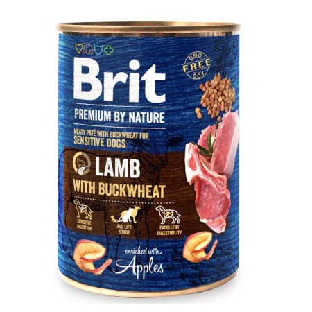 Brit Premium by Nature Lamb 400 г вологий корм з ягнятком та гречкою для собак