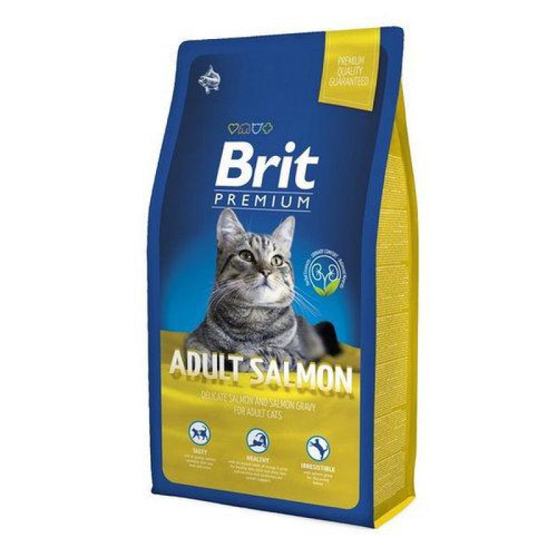 Brit Premium Adult Salmon 300 г сухий корм для кішок з лососем