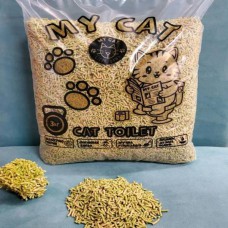 Наповнювач для котячого туалету My Cat кукурудзяно-соєвий наповнювач, диня 3 кг