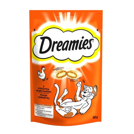 Ласощі для котів Dreamies подушечки з куркою 60 г