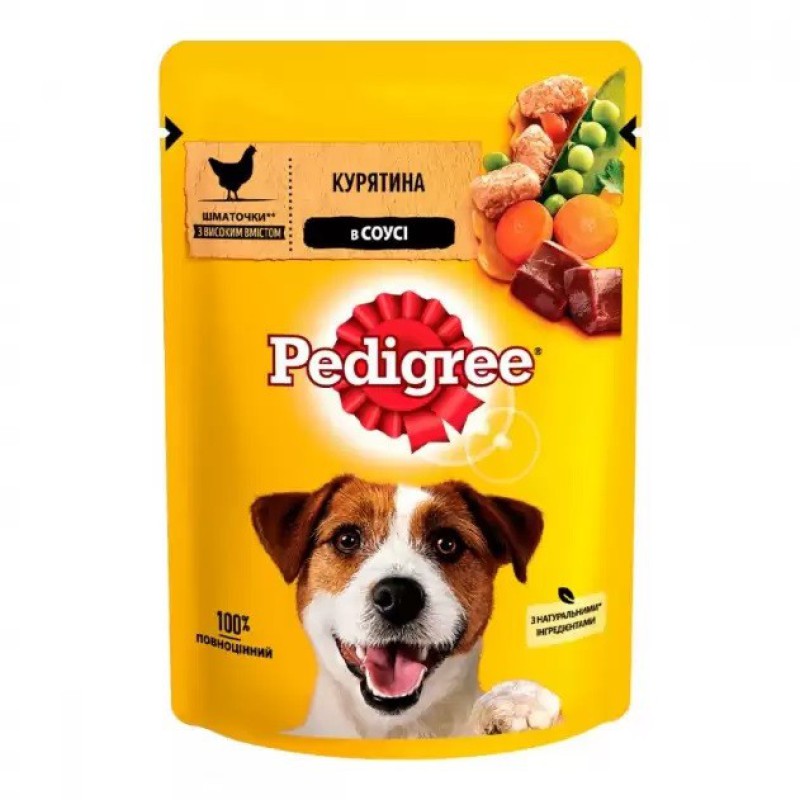 Pedigree Chicken in sauce 24х100 г вологий корм для собак із куркою у соусі