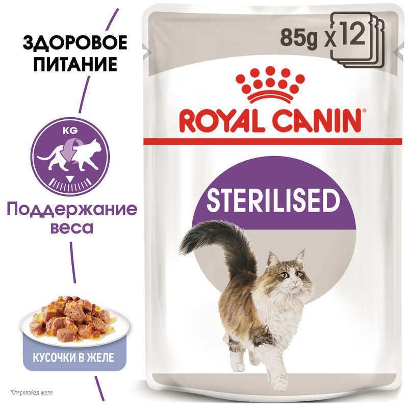 Royal Canin Sterilised Jelly 12х85 г вологий корм для стерилізованих кішок в желе