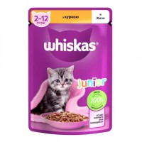 Whiskas Junior пауч для котят с курицей в желе 28*85 г