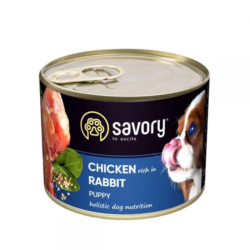 Savory Dog All breeds Puppy Rabbit Chicken для щенків з курицею і кроликом 200 г