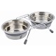 Подставка Trixie Eat on Feet Bowl Set с 2 мисками для собак, металл, нескользящая, 0.45 л