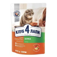 Клуб 4 Лапы Premium Chicken 300 г сухой корм для кошек с курицей