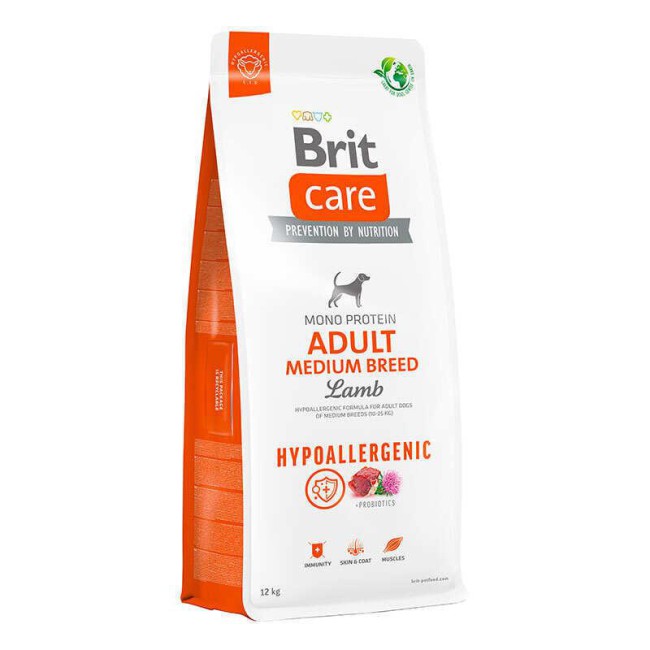 Brit Care Medium Hypoallergenic Breed Lamb 1 кг сухой корм для собак с ягненком