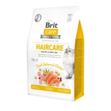 Brit Care GF Haircare Shiny Coat 2 кг сухий корм для кішок з куркою та лососем