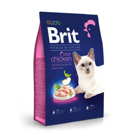 Brit Premium Adult Chicken 8 кг сухий корм для кішок з куркою