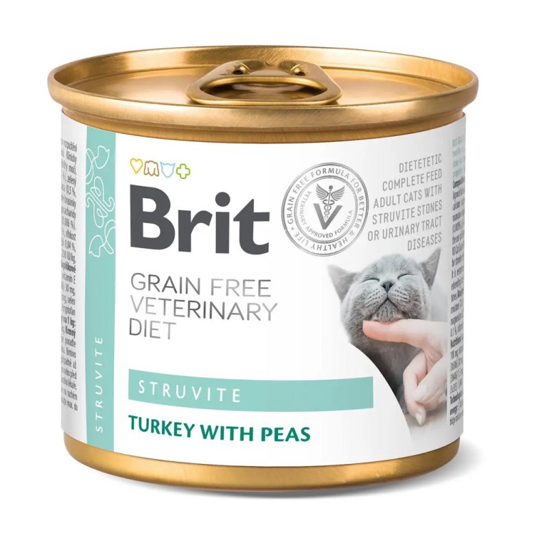 Brit Veterinary Diet Struvite Cat Cans 200 г вологий корм для кішок при сечокам'яній хворобі