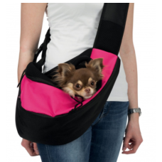 Сумка-переноска "Sling Front Bag", 50 × 25 × 18 см,текстиль, розовая/черная