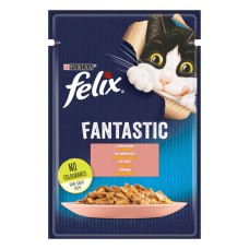 Вологий корм для кішок Felix Fantastic, з лососем, 26*85 г