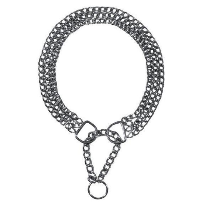 Нашийник Trixie Semi-Choke Chain для собак трирядний хромований, 45 см (2265)