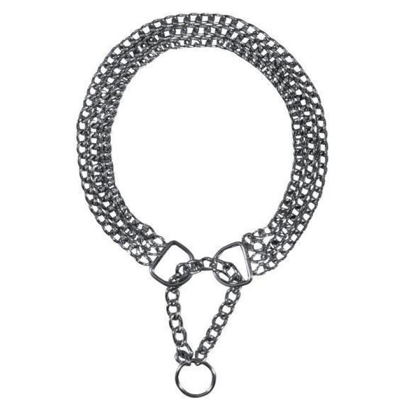 Нашийник Trixie Semi-Choke Chain для собак трирядний хромований, 45 см (2265)