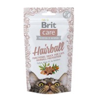 Лакомство Brit Care Functional Snack Hairball для кошек для вывода шерсти с уткой 50 г