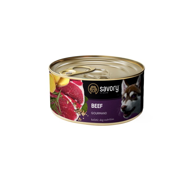 Savory Dog Gourmand Beef для собак з яловичиною 200 г