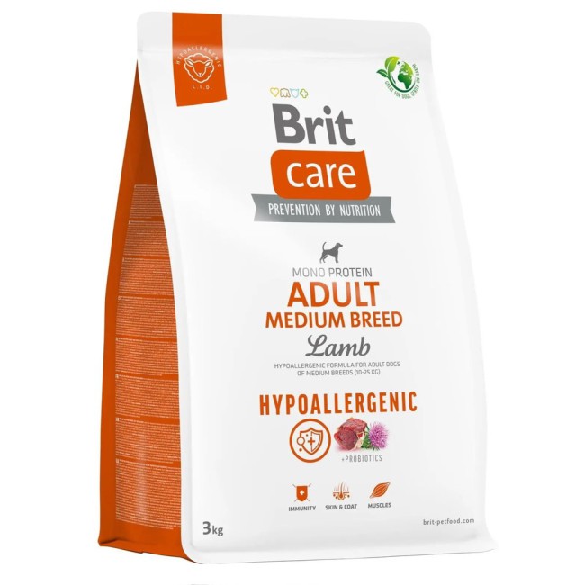 Brit Care Medium Hypoallergenic Breed Lamb 3 кг сухой гипоаллергенный корм для собак средних пород с ягненком