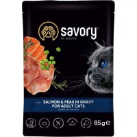 Влажный корм Savory Salmon для кошек, лосось в соусе 85 г