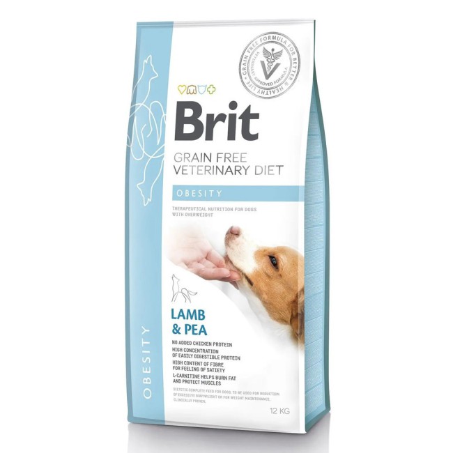 Brit VD Obesity Dog 12 кг сухий корм для собак з ягням та горохом