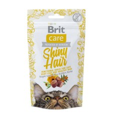 Brit Care Shiny Hair Ласощі для підтримки краси вовни у котів 50 г