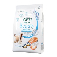 Optimeal Dog Beauty Podium 4 кг сухий корм для собак блискуча вовна та догляд за зубами з морепродуктів