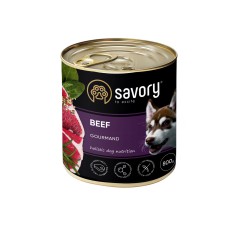 Savory Dog Gourmand Beef 800 г вологий корм для собак усіх порід з яловичиною