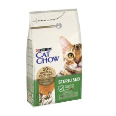 Cat Chow Sterilised Turkey 15 кг сухой корм для стерилизованных кошек с индейкой