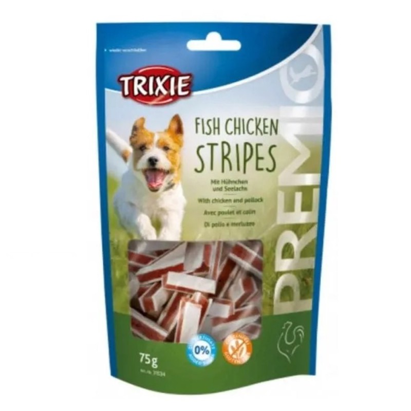 Ласощі для собак Trixie Premio Chicken and Pollock Stripes, з куркою та рибою 75 г (31534)